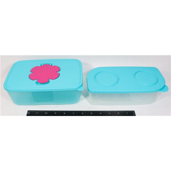 TWO TUPPERWARE CONTAINERS