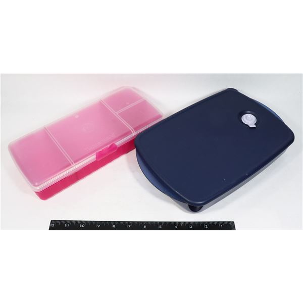 TWO TUPPERWARE CONTAINERS