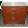 VINTAGE METAL 4 DRAWER DRESSER. MADE OF METAL WITH