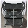 3 TIER METAL/ PLASTIC FOLDING TROLLY/ CART ON