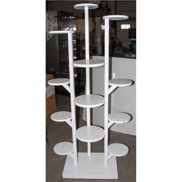 MULTI PLATFORM PAINTED WOOD PLANT STAND