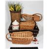 WICKER WINE BOTTLE HOLDERS AND OTHER WICKER