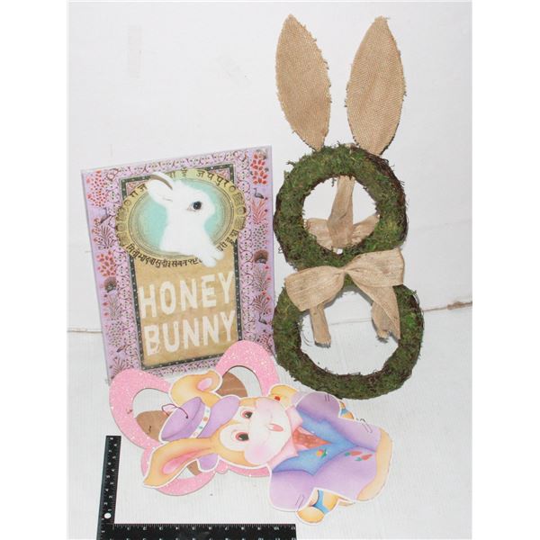 BAG OF EASTER DECORATIONS, VINTAGE TO MODERN