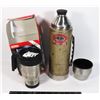 NEW THERMOS TRAVEL CUP AND LARGE UNO-VAC THERMOS