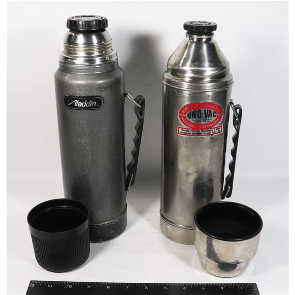 LOT OF 2 LARGE VINTAGE HEAVY DUTY THERMOSES