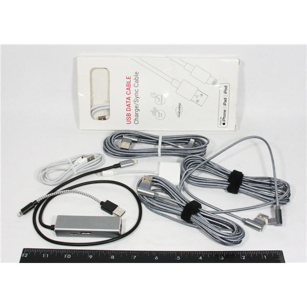 FLAT OF ASSORTED CABLES FOR APPLE PHONES