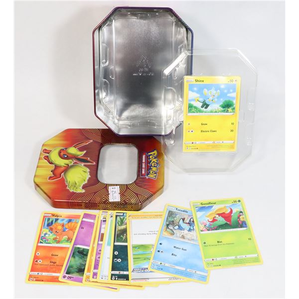 SMALL POKEMON CARD COLLECTION IN COLLECTOR TIN