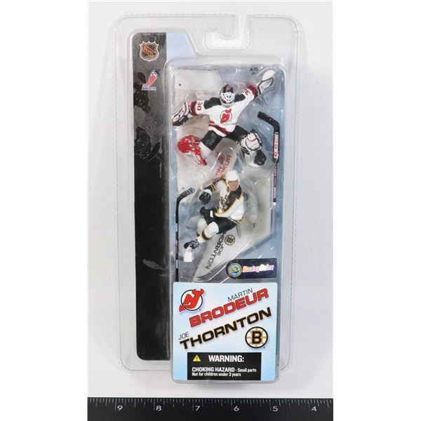 NHL ACTION FIGURES JOE THORTON MARTIN BRODEUR