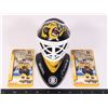 BRUINS BILL RANFORD NHL MINI HELMET AND