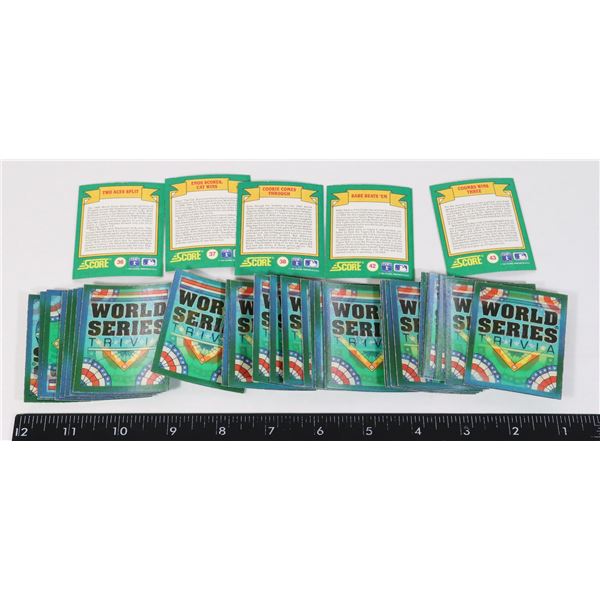 MLB WORLD SERIES TRIVIA  CARDS FROM 1991