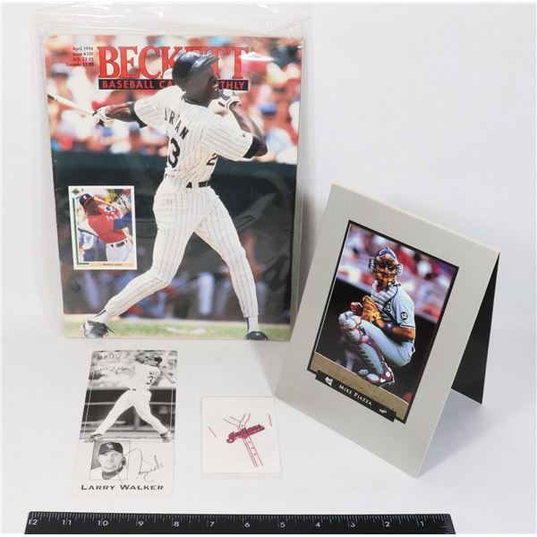 SMALL LOT OF MLB COLLECTIBLE ITEMS INCL.