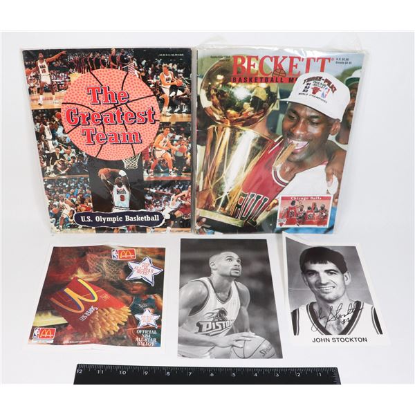 SMALL LOT OF COLLECTIBLE NBA ITEMS INCL.