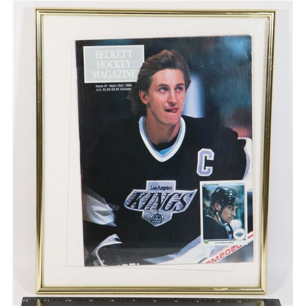 FRAMED SEPT/OCT '90 ISSUE OF BECKET HOCKEY
