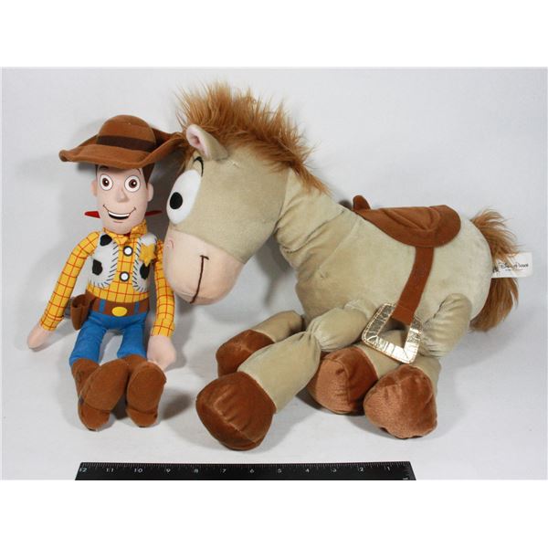 PIXAR STUFFIES WOODY AND BULLSEYE
