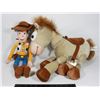 PIXAR STUFFIES WOODY AND BULLSEYE