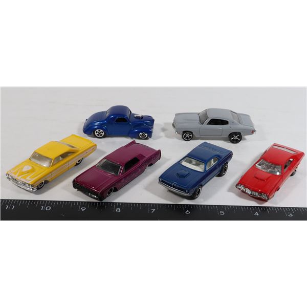 SMALL LOT OF HOTWHEELS 6 CARS