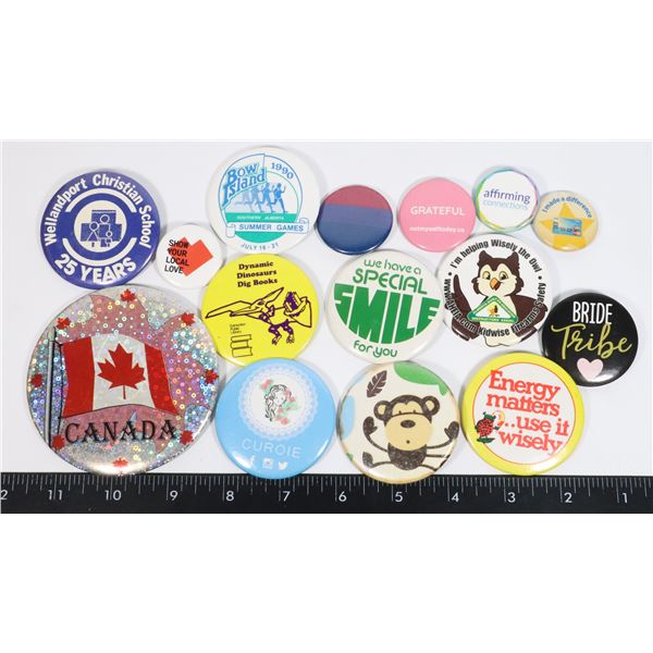 15 MIXED BUTTONS SOME VINTAGE