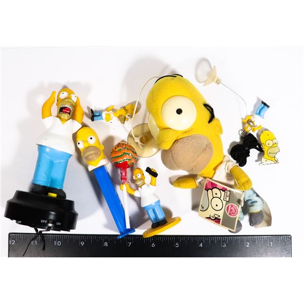 LOT OF COLLECTIBLE THE SIMPSON'S HOMER  ITEMS