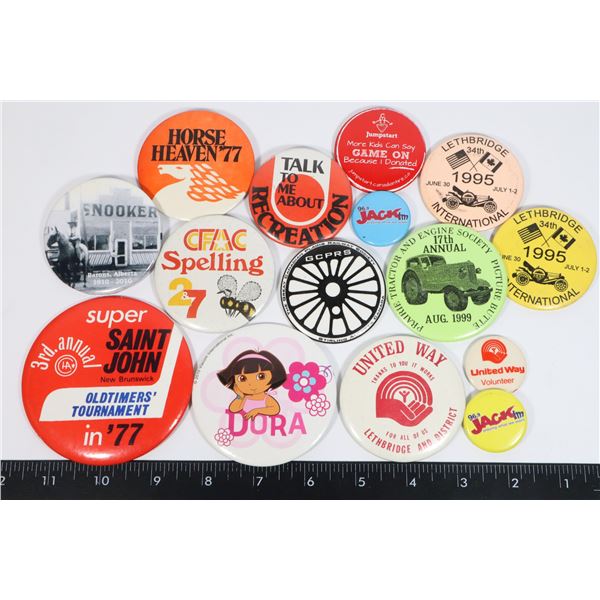 15 MIXED BUTTONS SOME VINTAGE