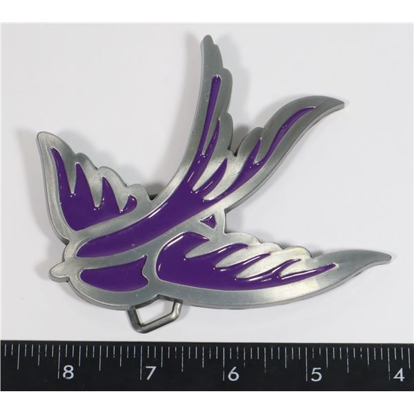 PURPLE BIRD BELT BUCKLE