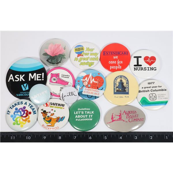 15 MIXED BUTTONS SOME VINTAGE