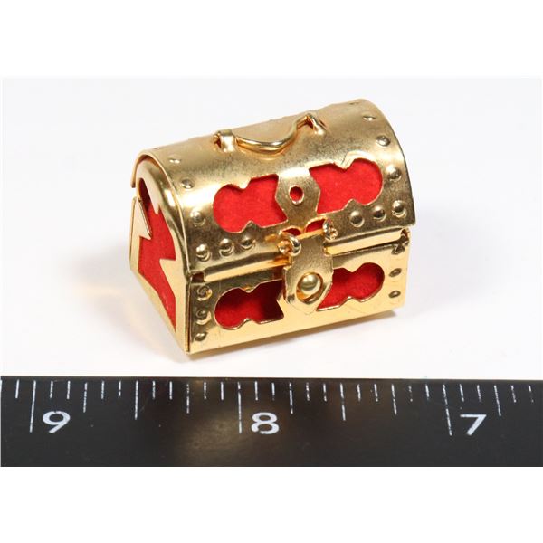 SMALL BRASS TREASURE CHEST