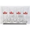 4 SLEEMAN TALL BEER GLASSES