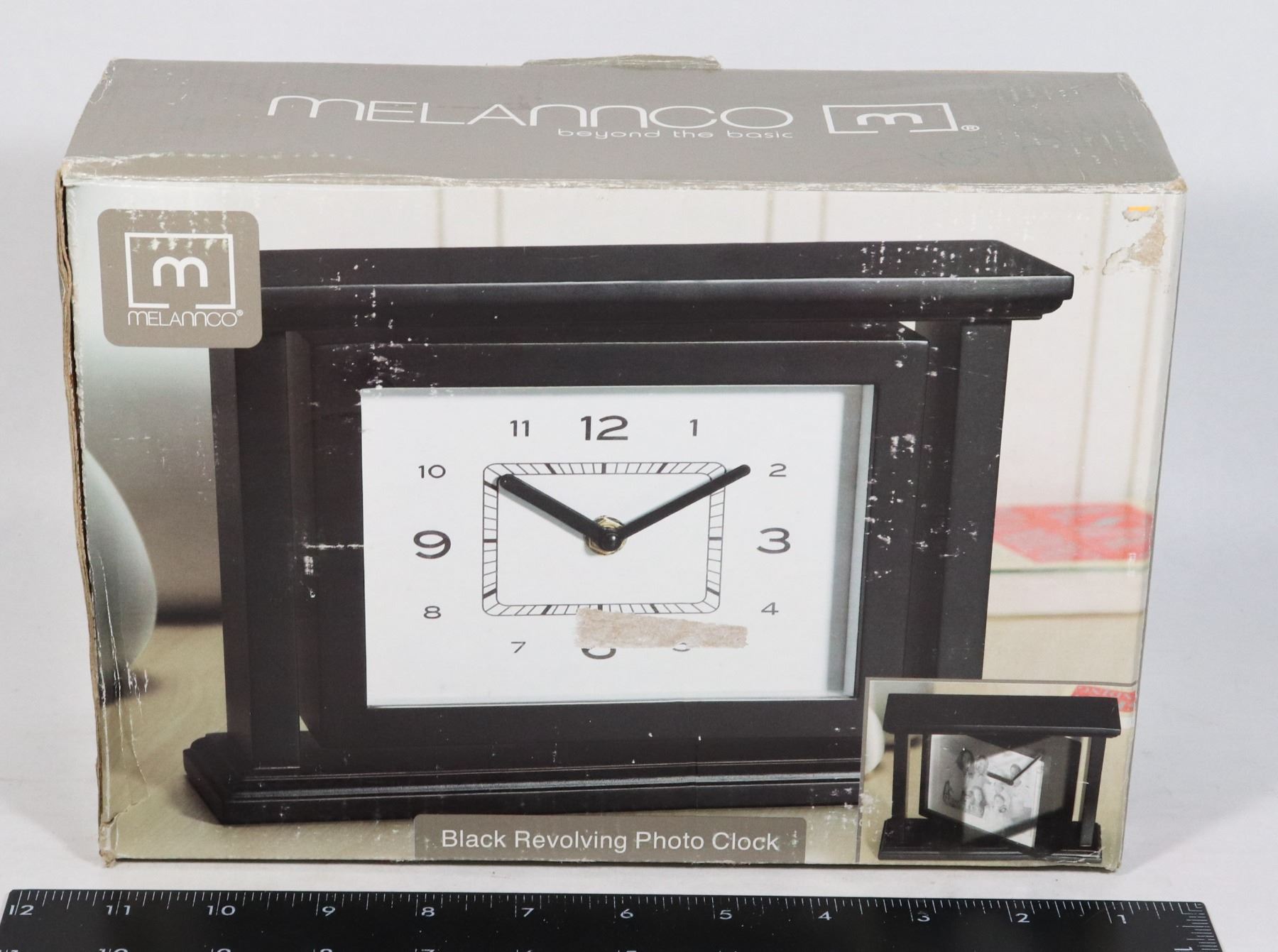 Revolving Display Clock BLACK REVOLVING PHOTO CLOCK