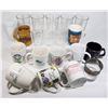 LOT OF MUGS AND DRINKING GLASSES