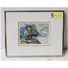 Image 1 : FRAMED PRINT "ON THE LOOKOUT" 11" X 14"