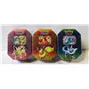 Image 1 : LOT OF 3 SEALED POKEMON GX TINS 4PKS PER TIN 2019