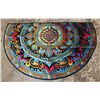 Image 1 : NEW BOHEMIAN MANDALA SEMI CIRCLE RUG 35.4" X 23.6”