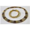 Image 1 : TRI-GOLD TONE NECKLACE AND BRACELET