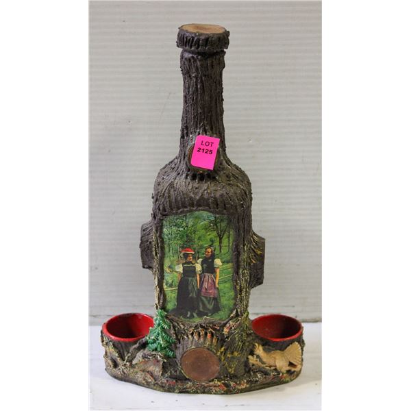 VINTAGE WOODEN TREE LOOK GERMAN LIQUOR