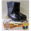 Image 1 : MEN'S LEATHER BOOTS- SIZE 10- NEW