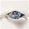 Image 1 : BZ1710-151 10K SAPPHIRE(1CT) DIAMOND(0.06CT) RING