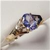 Image 1 : BZ1710-155 10K TANZANITE/DIAMOND RING