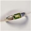 Image 1 : BZ1710-179 SILVER PERIDOT RING
