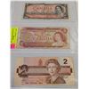 Image 1 : 3X $2 NOTES 1953-1974-1986