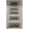 Image 2 : 5X$2 US CONSECUTIVE NOTES