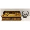 Image 1 : VINTAGE WOOD EQUESTRIAN THEMED JEWELRY BOX