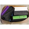Image 1 : BOX OF 7 BINDERS: 3 ZIPPERED, 4 LARGE HARDCOVER