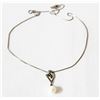 Image 1 : 17" STERLING SILVER NECKLACE AND PENDANT