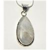 Image 1 : 16)  NATURAL PEAR SHAPED MOONSTONE PENDANT