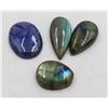 Image 1 : #216-NATURAL LABRADORITE & LAPIZ GEMSTONES
