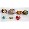 Image 1 : COLLECTION OF STONE AND WOOD EGGS