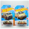 Image 1 : 2 HOT WHEELS VW T3 CUSTOM & 1986 TOYOTA VAN BROWN