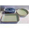 Image 1 : STONEWARE CASSEROLE/SERVING DISHES- LOT OF 3