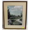 Image 1 : VINTAGE SIGNED 24X28 FRAMED ESTATE