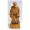 Image 1 : VINTAGE CARVED WOOD GOALIE STATUE 14IN